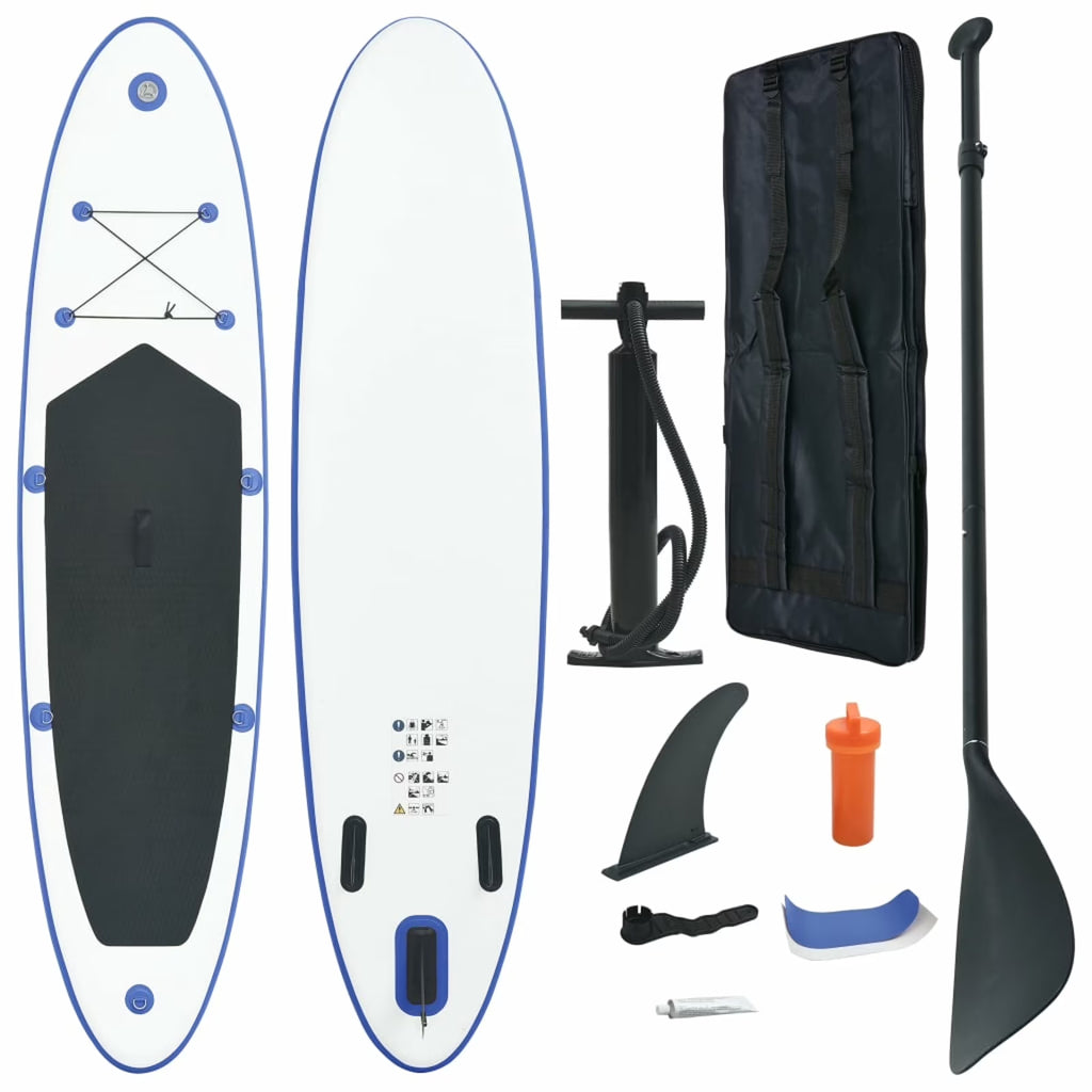 Inflatable Paddle Board Set with Oar, Fin, Hand Pump, Repair Kit and Carrying Bag H66639