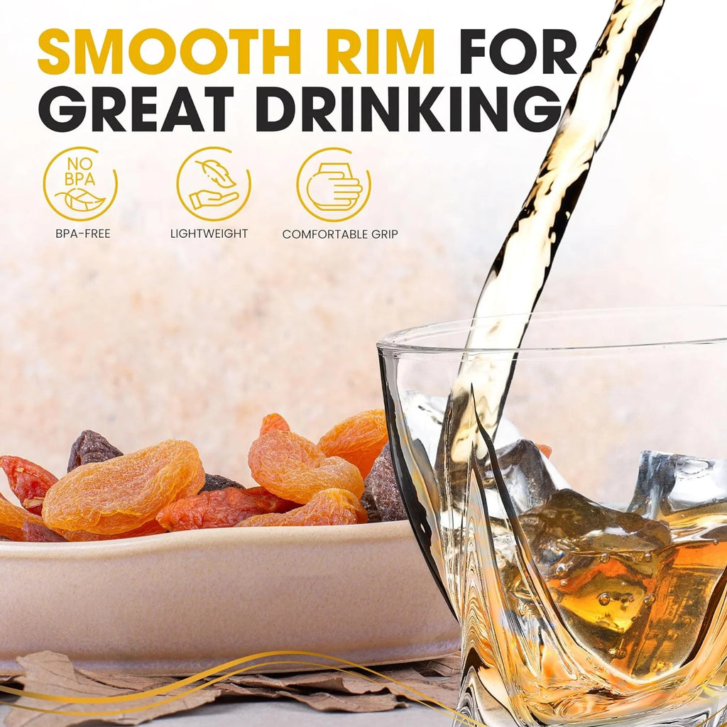 Clear Old Fashioned Whiskey Glasses Set Of 4 K110404