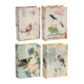 Floral Book Boxes 5.5" Green and Blue 4ct W40880