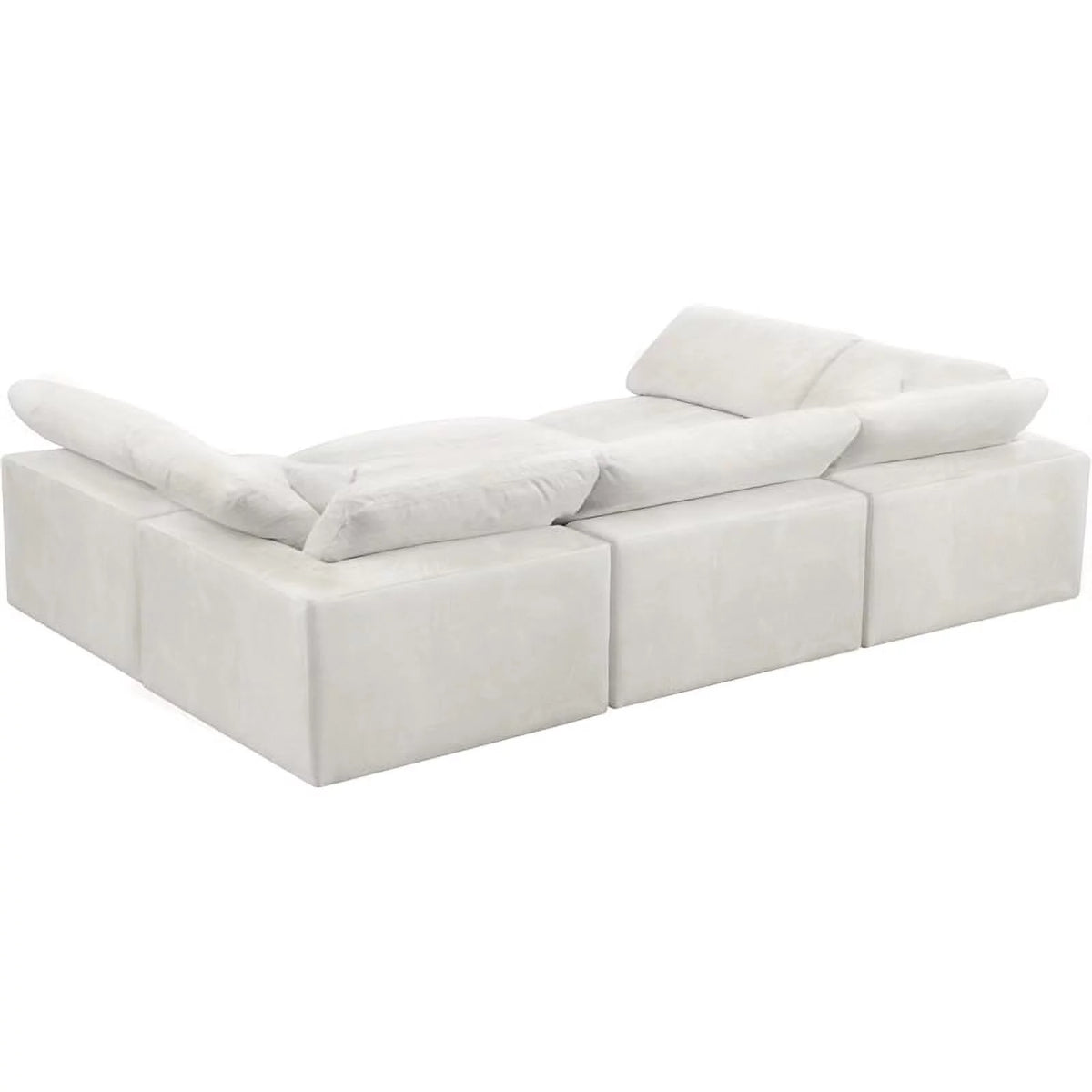 Velvet Down Filled Modular Sectional Sofa in Cream L89047