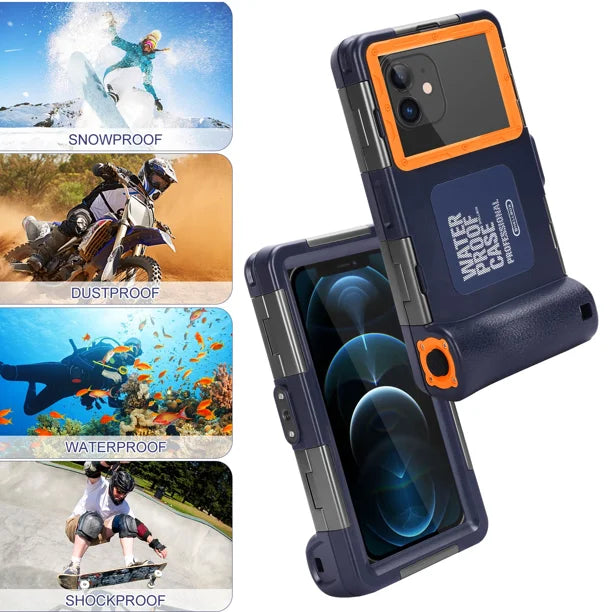 Waterproof Protective Case for Phones Up to 6.9 Inch with Lanyard K4590