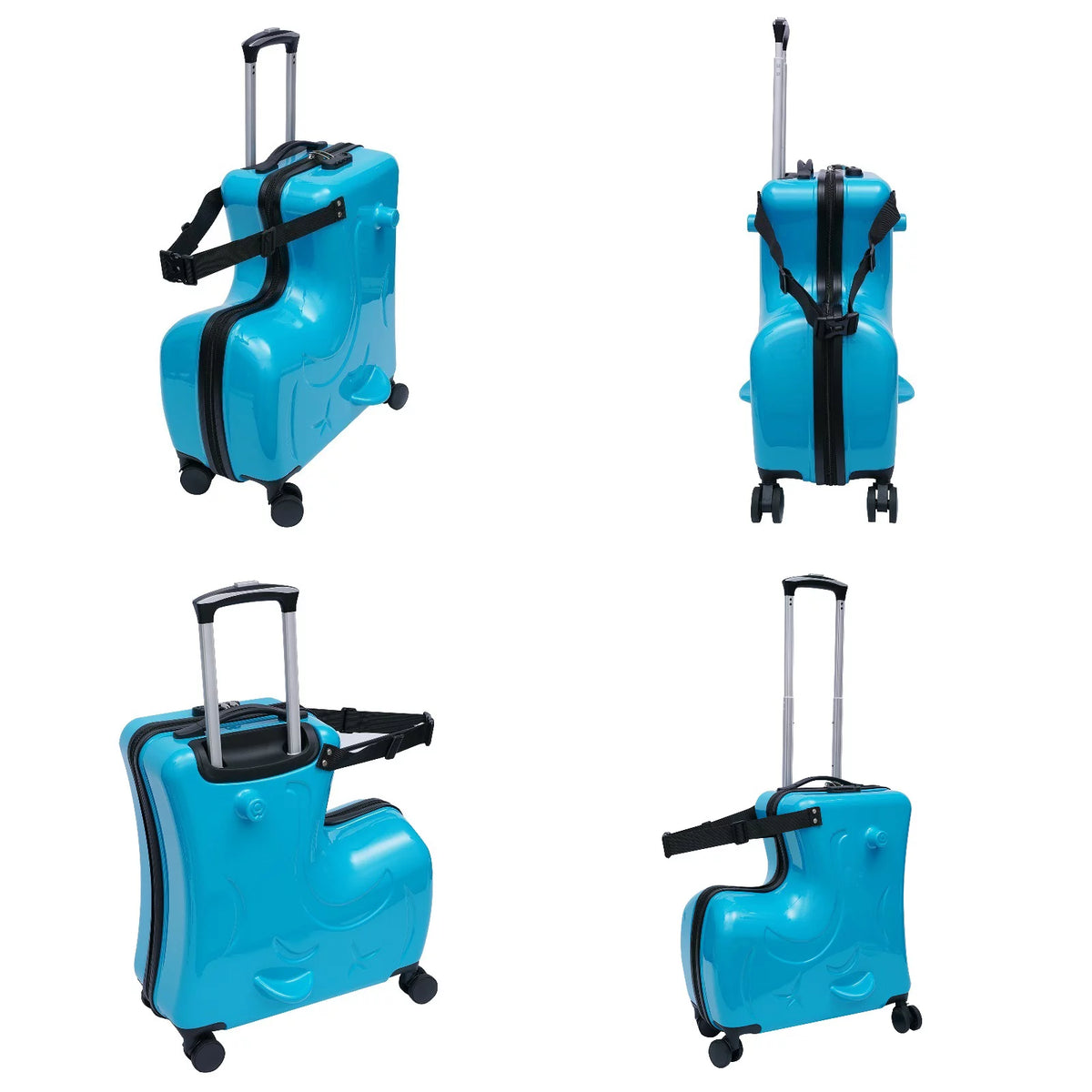 20" Kids Ride On Hard Luggage Suitcase Blue J880