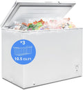 White 10 Cu. Ft. Chest Freezer with Lock and Adjustable Thermostat H521351