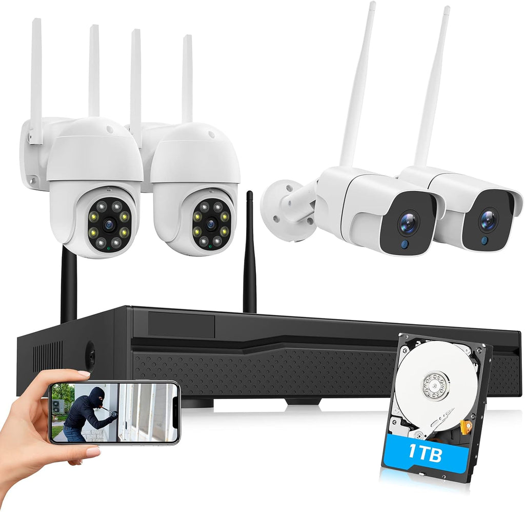 3MP Wireless Security Camera System with 1TB HDD G43597