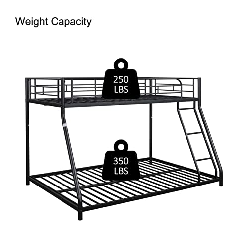 Metal Twin Over Full Bunk Bed with Trundle and Two-Side Ladders M688040