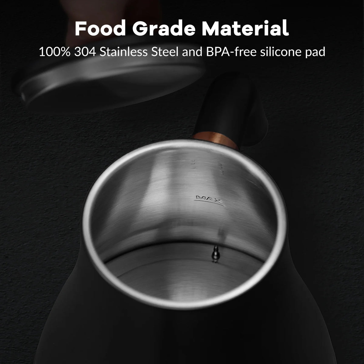 Electric Gooseneck Kettle 0.8L 1200W Matt Black O248