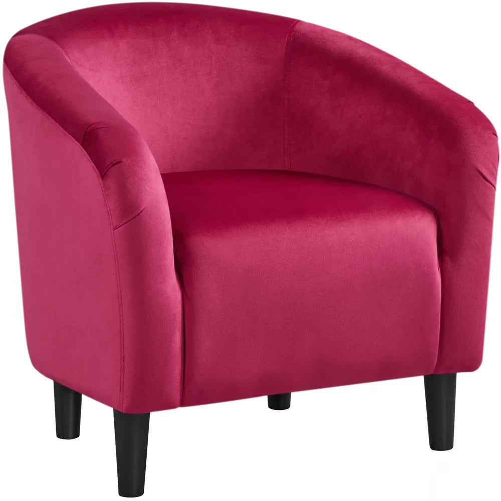 Yellow Upholstered Velvet Accent Chair W891472