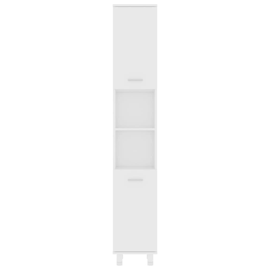 White and Sonoma Oak Bathroom Cabinet Chipboard L40573