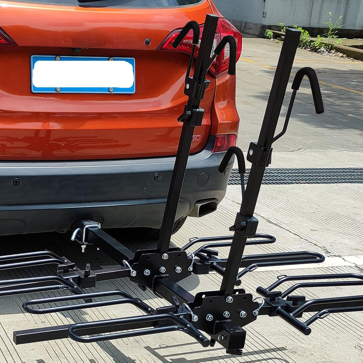 Hitch Mount Bike Rack, Foldable 2 Tray Bicycle Rack O631441