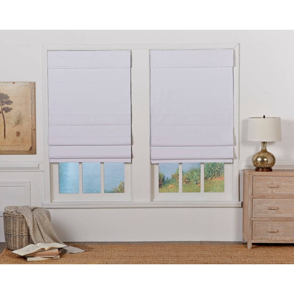 White Insulating Cordless Roman Shade A2962