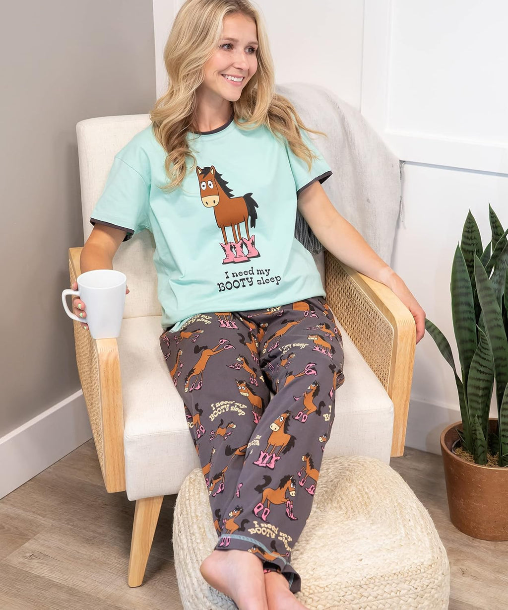 Cute Farm Pajama Pants and Top Separates J34760