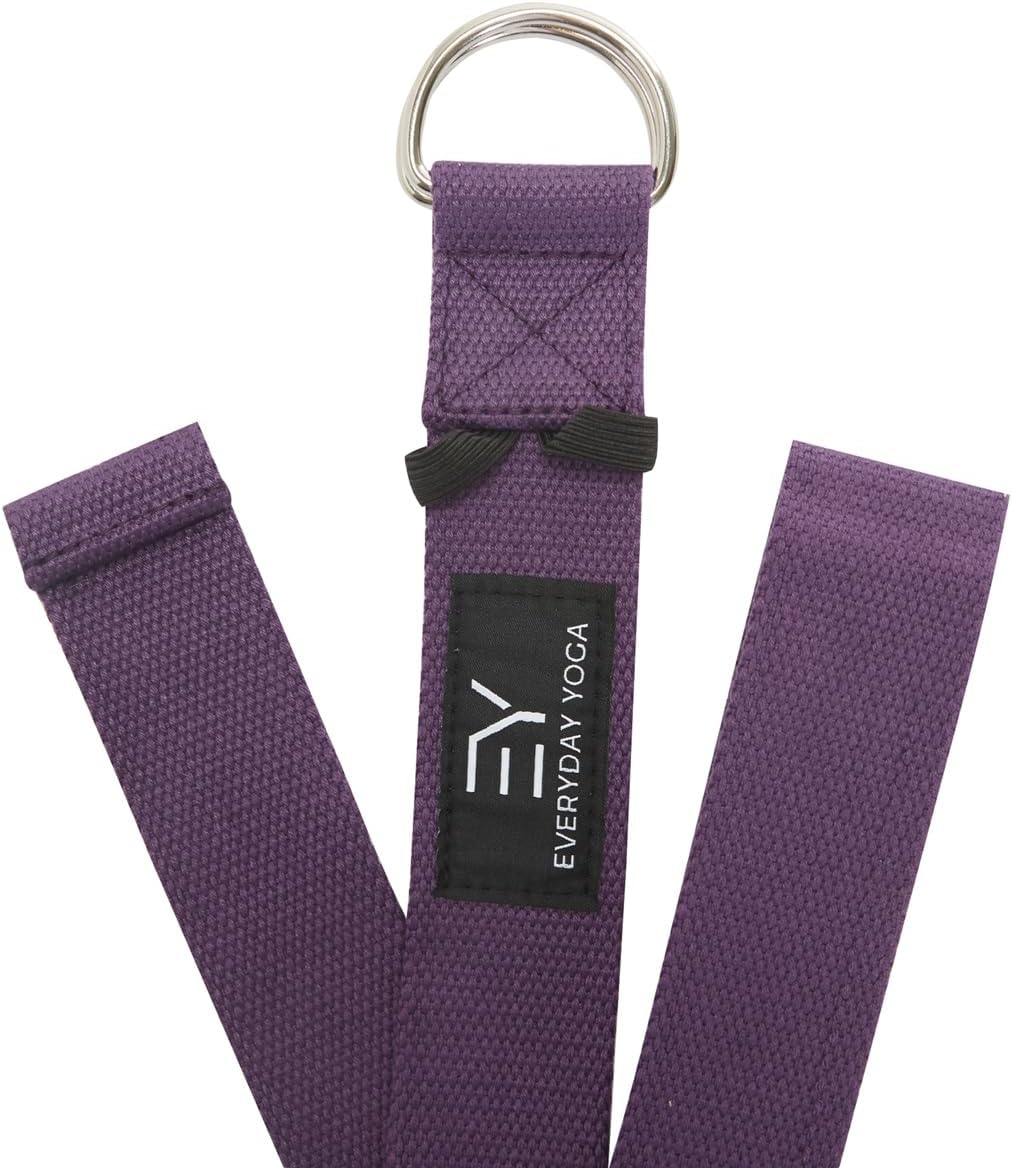Plum Rectangular Yoga Bolster and Yoga Strap Set Q514