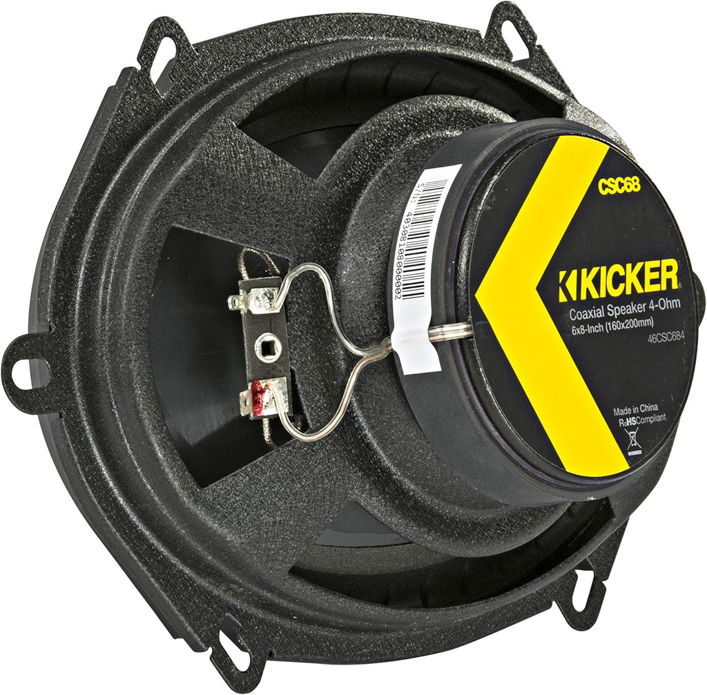 6 x 8 Inch Car Audio System Speaker, Black (2 Pack) U1771