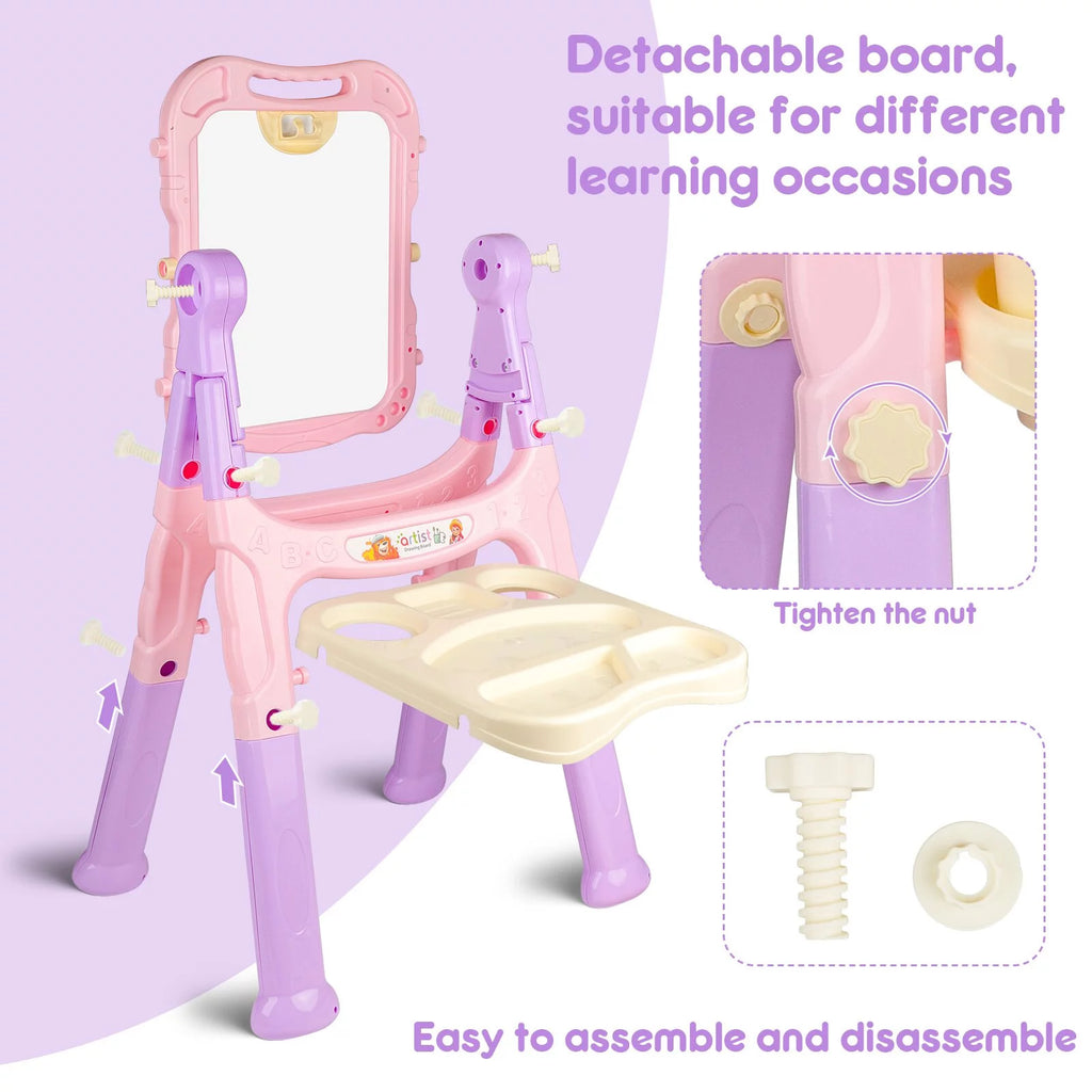 Pink Double-side Standing Art Easel for Kids R714
