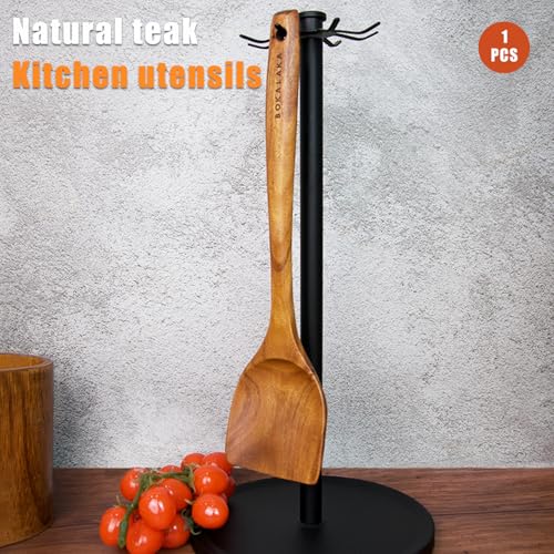 10 Pcs Natural Teak Wooden Kitchen Utensils Set J917468