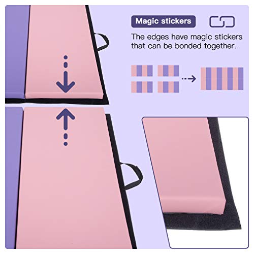 Portable Foldable Gymnastics Tumbling Mat with Carrying Handles S395030
