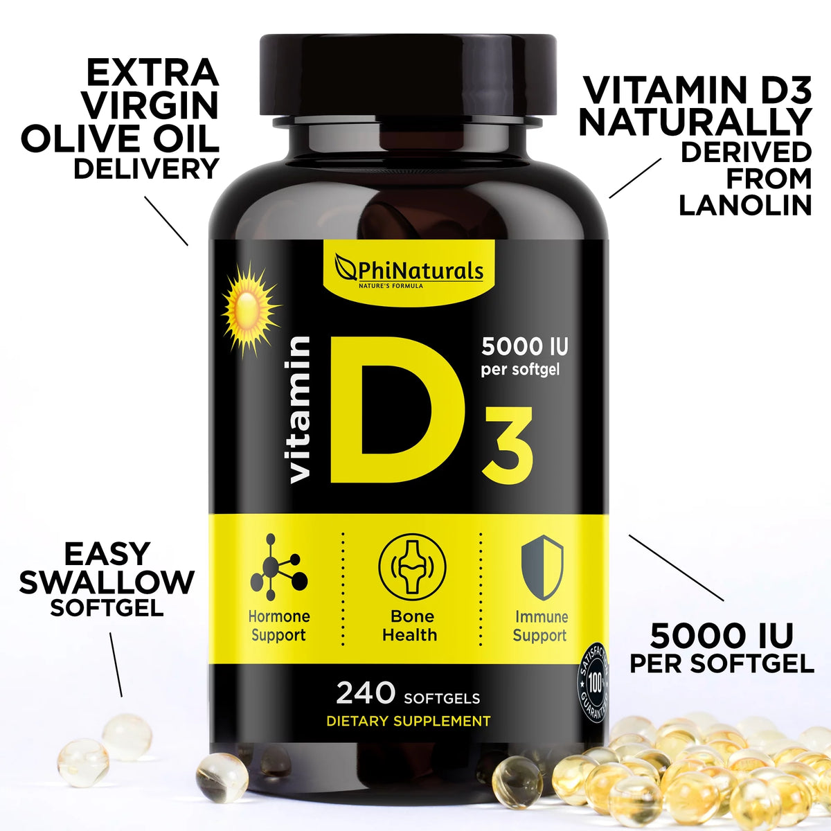 Vitamin D3 5000 IU Capsule Pack of 2 X433