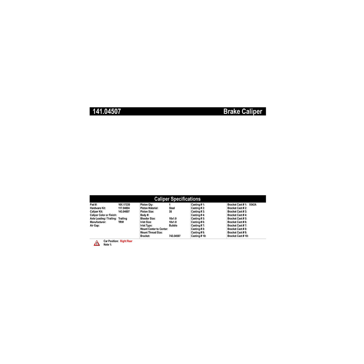 Disc Brake Caliper Z7337