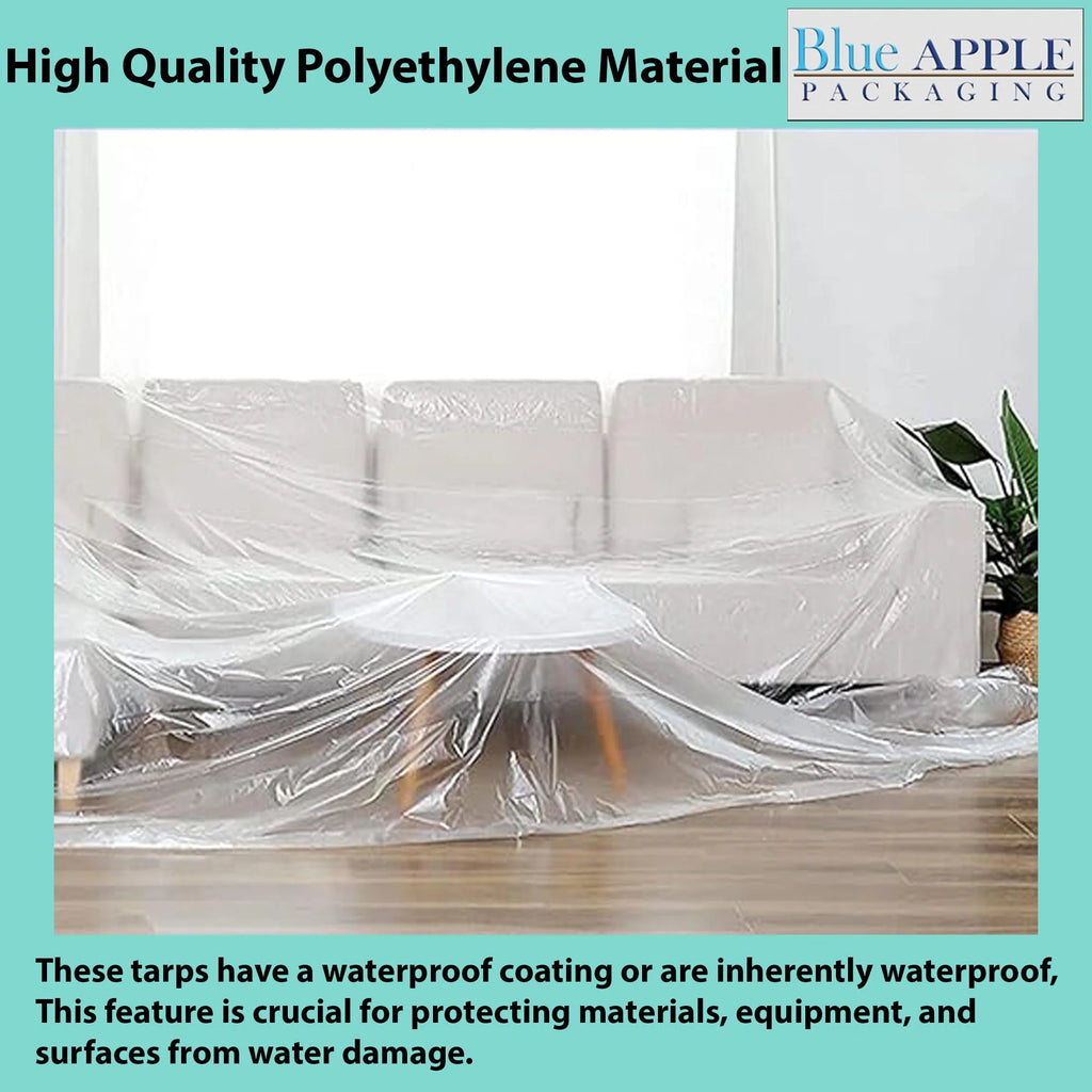 4Mil Clear LDPE Plastic Sheeting Tarp (4ft x 100ft) U756