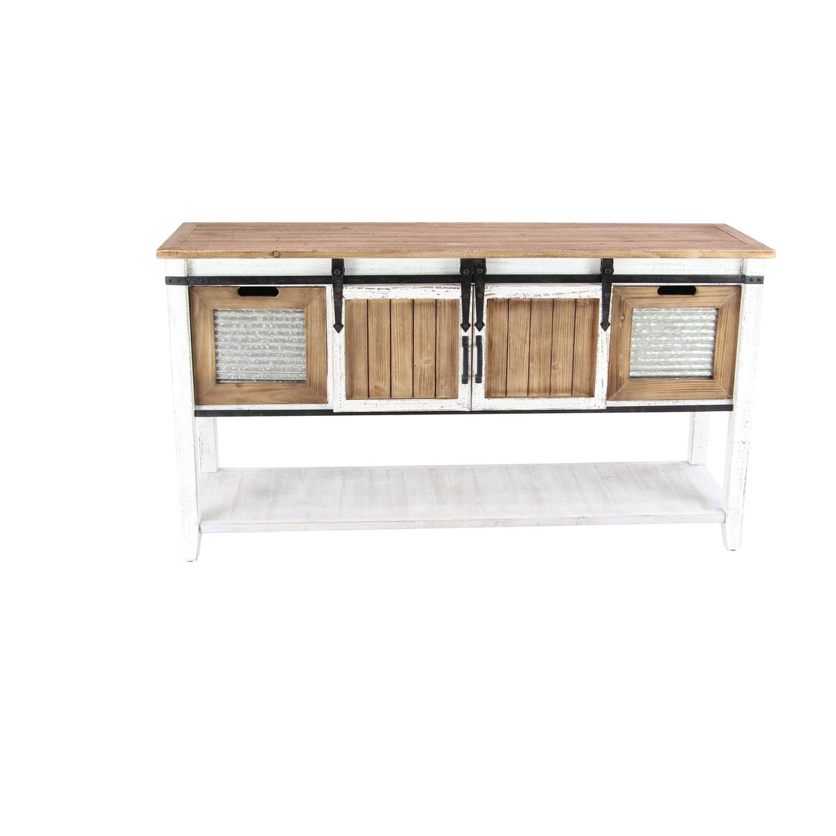 Wood and Metal Console Cabinet R8457