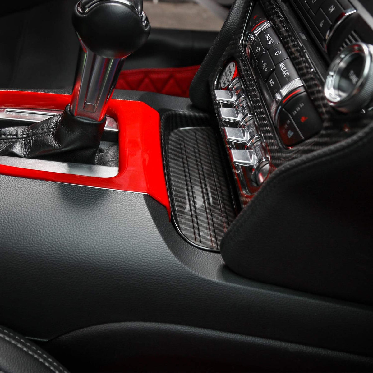 ABS Gear Shift Storage Organizer Trim Cover for Ford Mustang 2015-2021 R57082