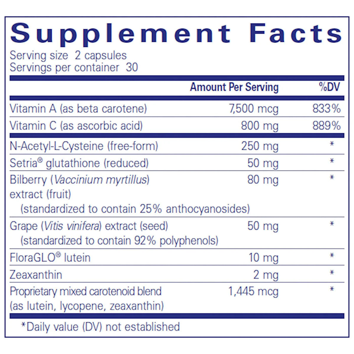Macular Support Formula X4875
