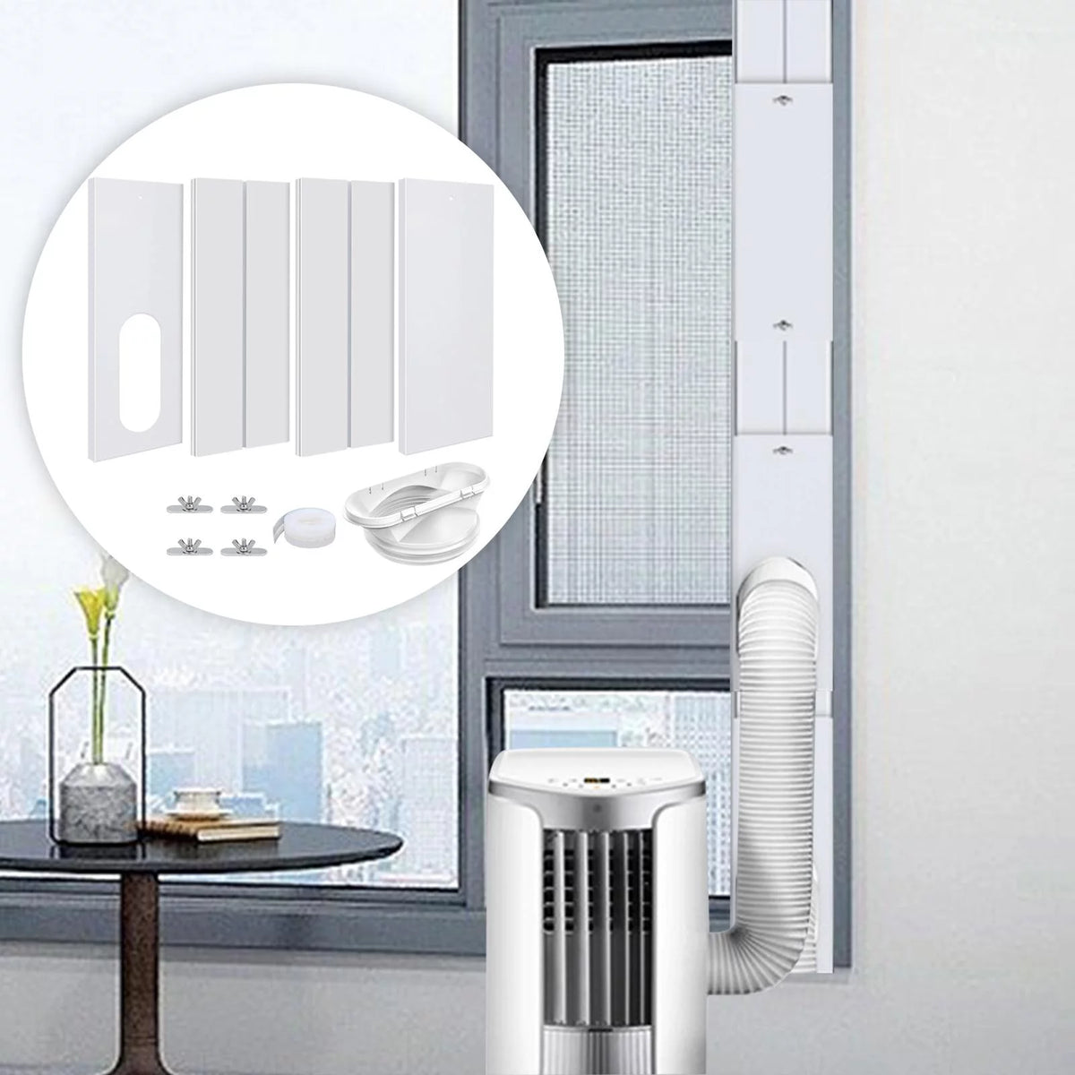 Portable Air Conditioner Window Ducting 4pcs U4486