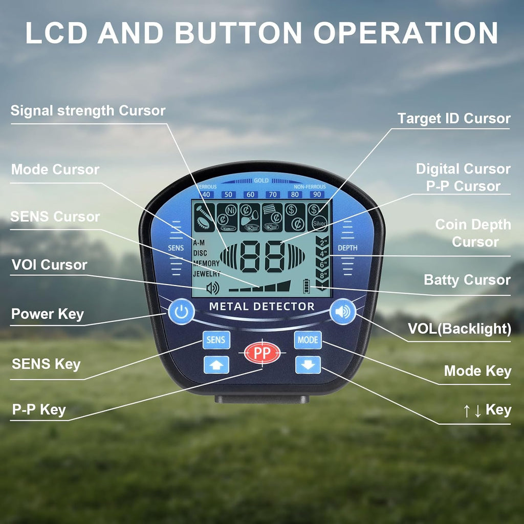 Waterproof Metal Detector with LCD Display R5261
