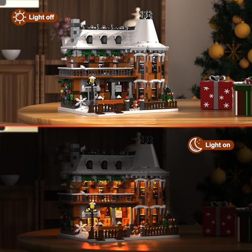 House Building Set with LED Light, 1549PCS Building Blocks Toy Y170