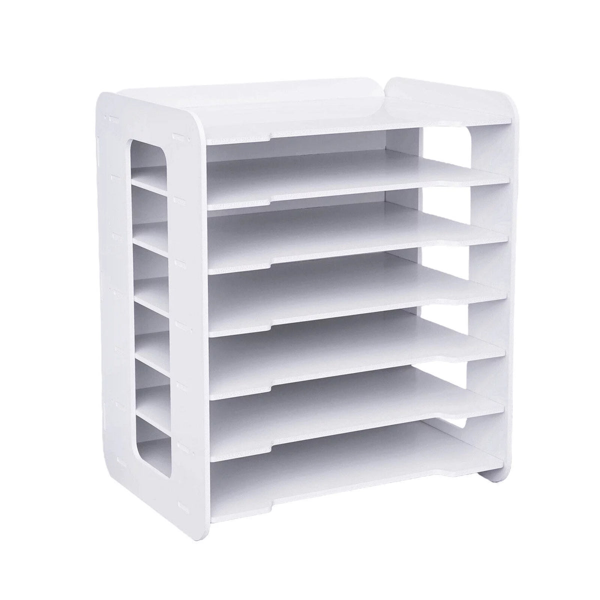 7 Tier Desktop Organizer File Shelf Document Storage Rack F8692