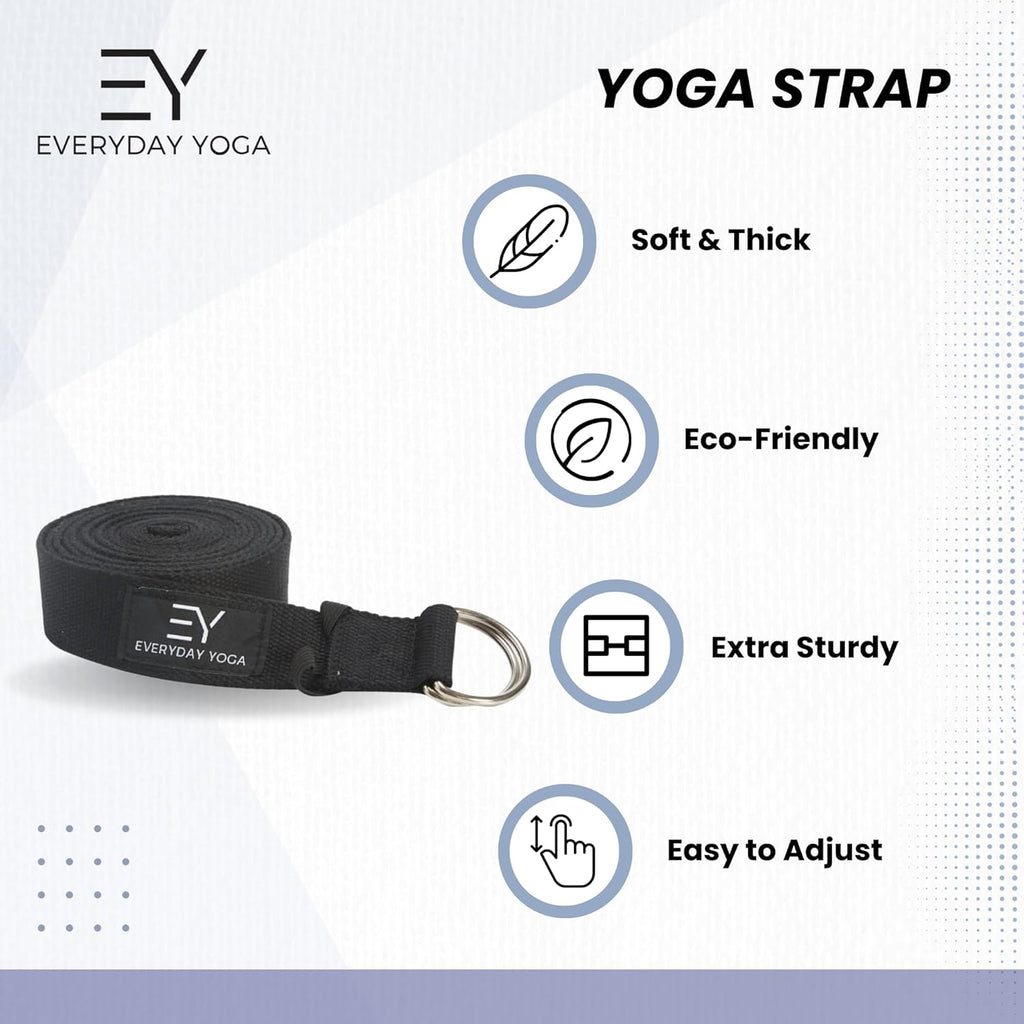 Plum Rectangular Yoga Bolster and Yoga Strap Set Q514