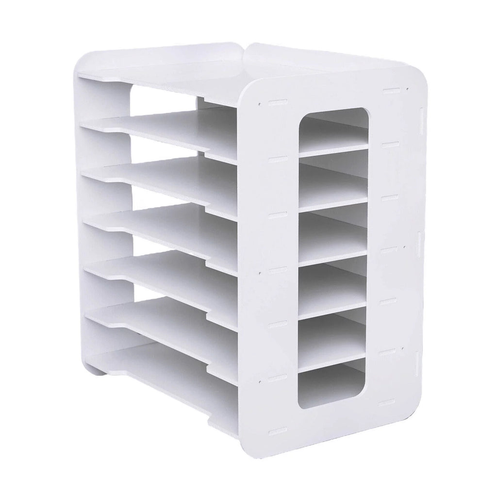 7 Tier Desktop Organizer File Shelf Document Storage Rack F8692