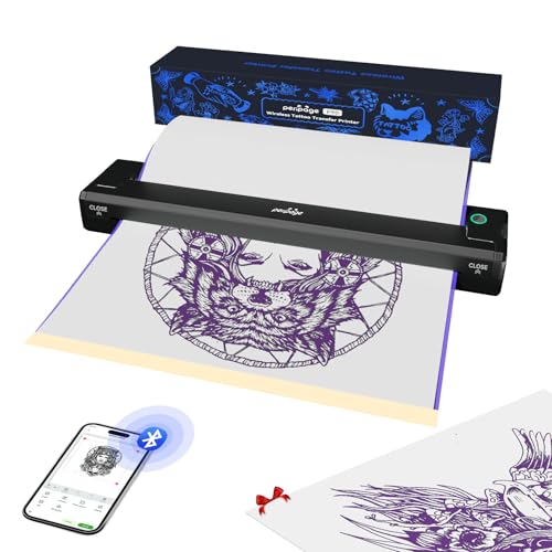 Wireless Bluetooth USB Tattoo Stencil Printer with Stencil Paper S704