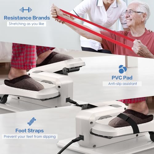 Electric Under Desk Elliptical Machine with Remote Control, 15 Adjustable Speeds O74045