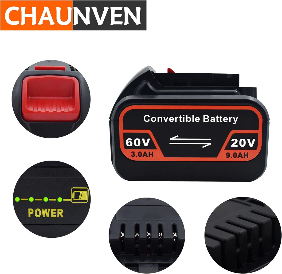 DCB606 Battery Replacement for Dewalt 20V / 60V Cordless Power Tools Battery S815825
