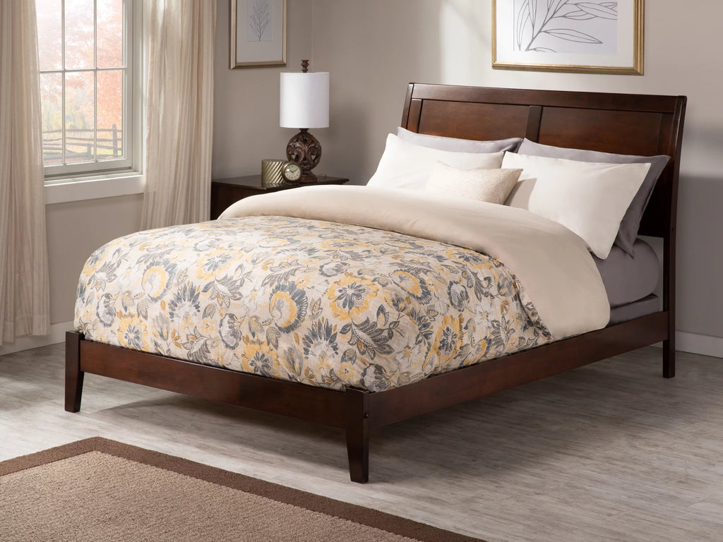 King Wood Traditional Bed Frame with Sleigh Headboard I203