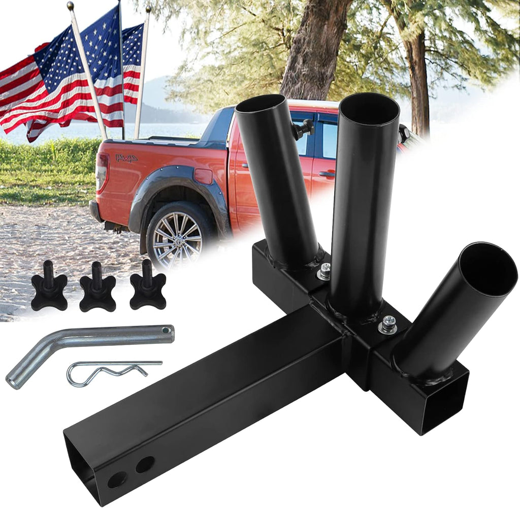 Trailer Hitch Mount Flag Pole Holder with Bolts W7505