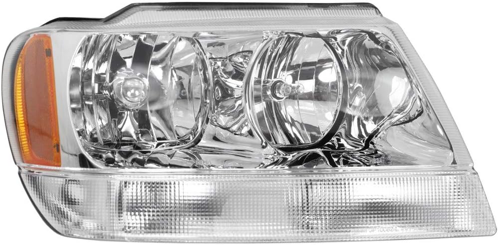 Headlight Assembly for Jeep Grand Cherokee 1999-2004 Pair Driver and Passenger Side P74107