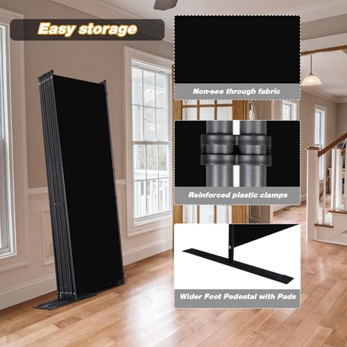 Black 4 Panel Folding Room Divider I15568