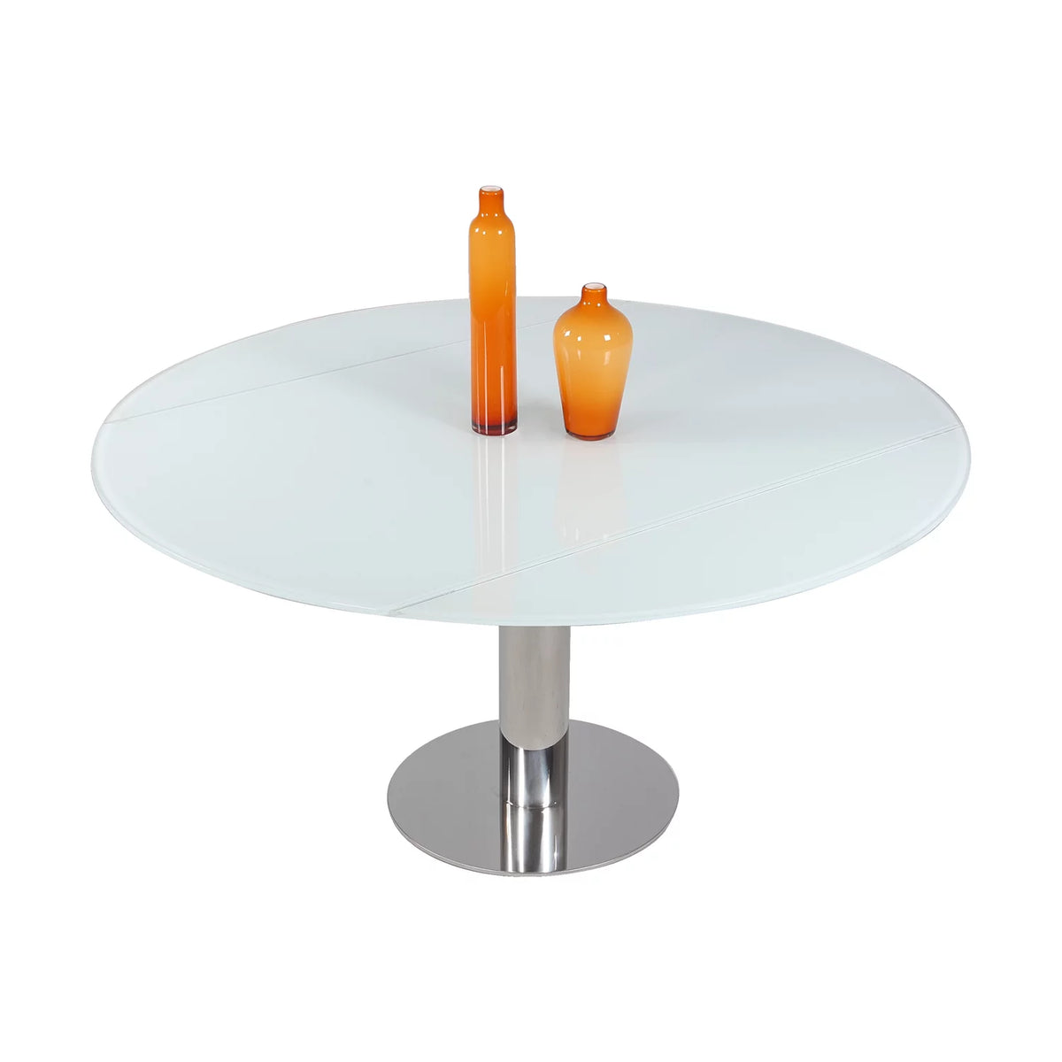 Contemporary White Glass Dining Table P623
