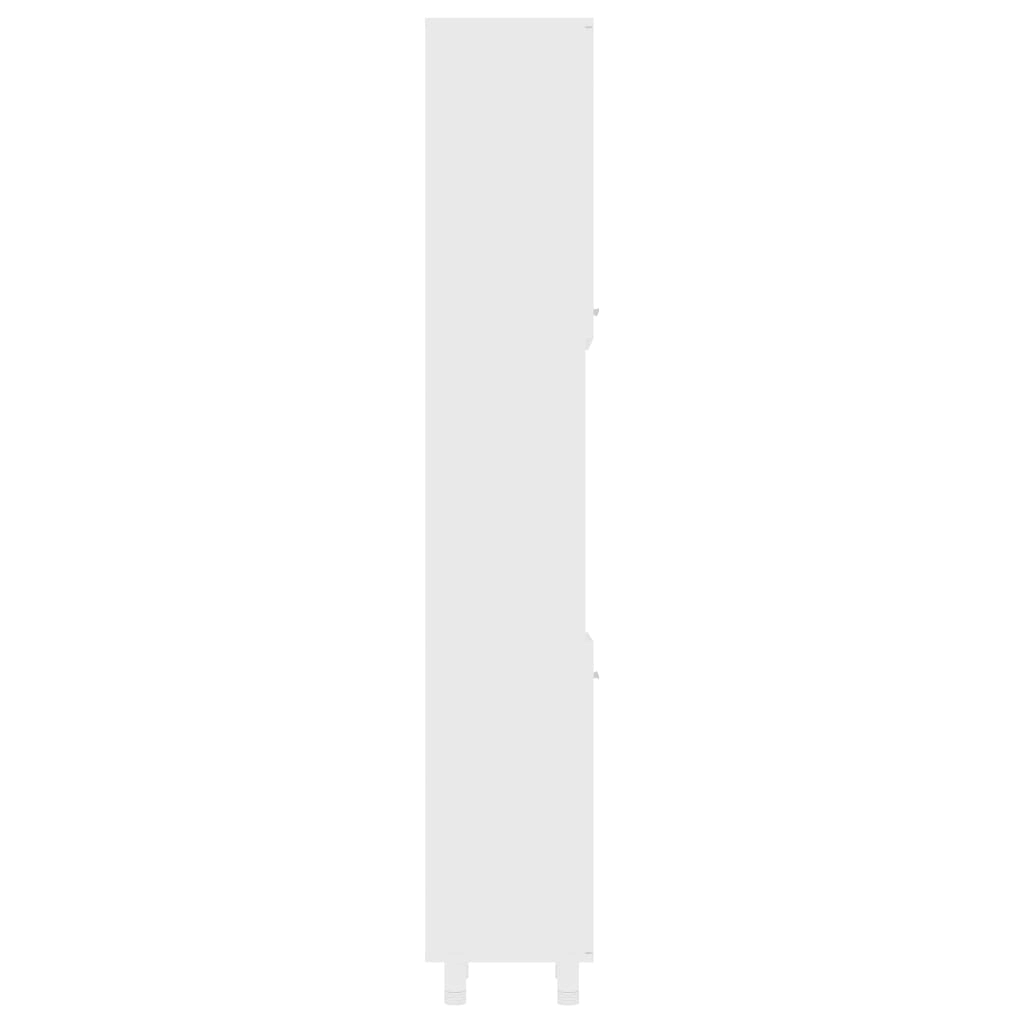 White and Sonoma Oak Bathroom Cabinet Chipboard L40573