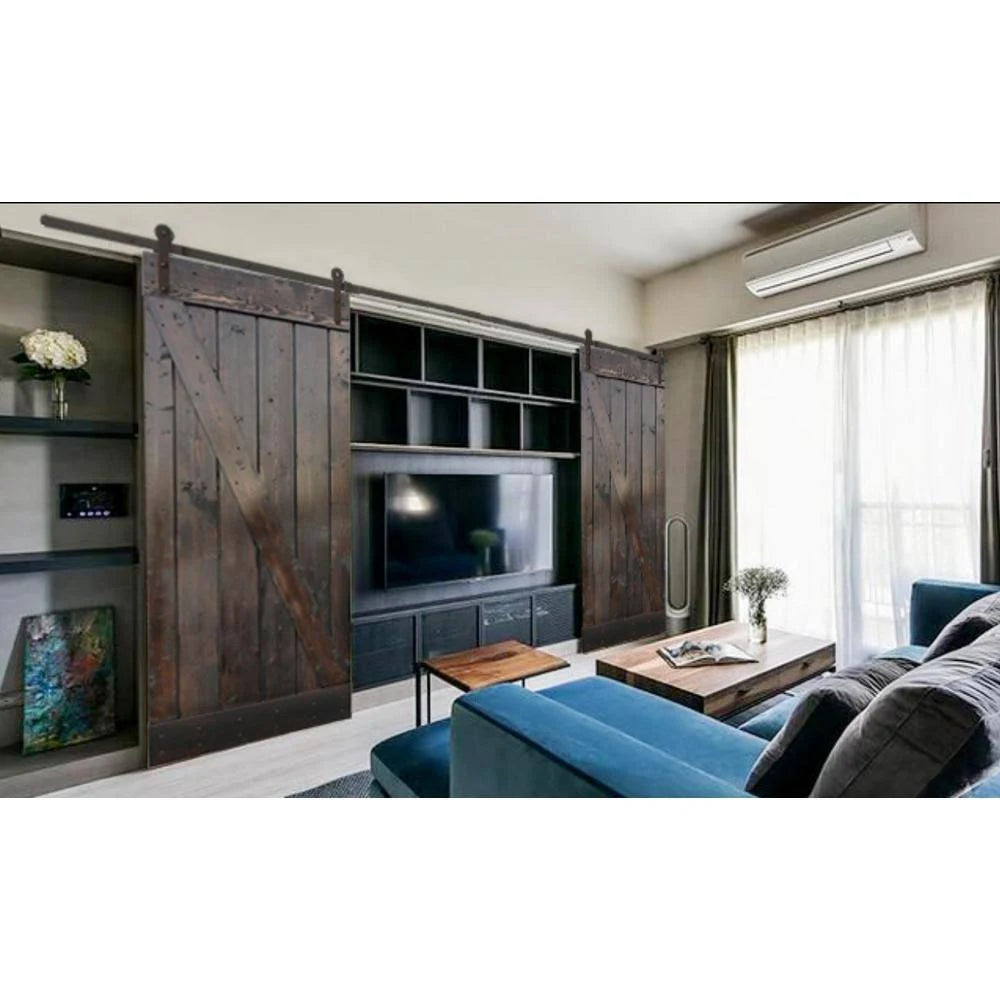 Paneled Wood Barn Door with Installation Hardware Kit - 36 x 84 X20708