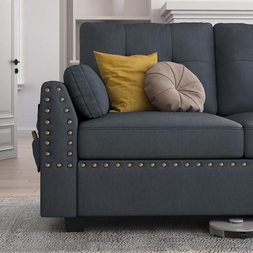 Bluish Grey Reversible Sectional Sofa F9139