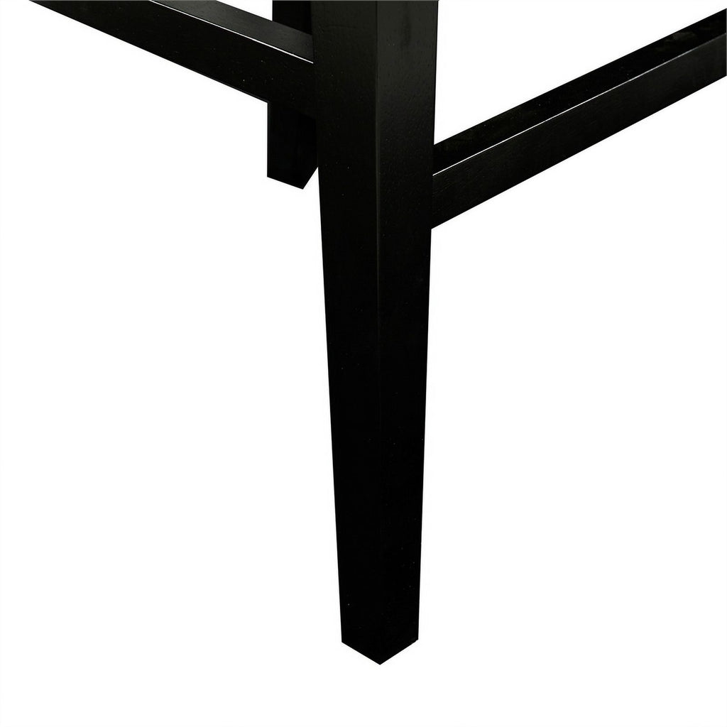 30" Faux Leather & Wood Bar Stool in Dove Gray/Black U301910