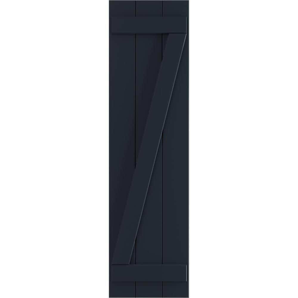 16-1/8x22 x 39x22 PVC Board and Batten Shutters with Z-Bar E44877