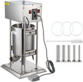 Electric Sausage Stuffer 10L Capacity, Vertical Meat Stuffer Variable Speed, Stainless Steel Sausage Filler with 4 Sausage Tubes O9771