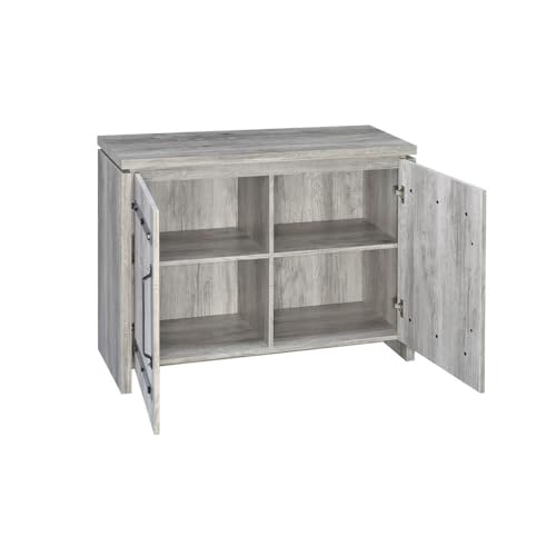Grey Driftwood 2-door Accent Cabinet V8796