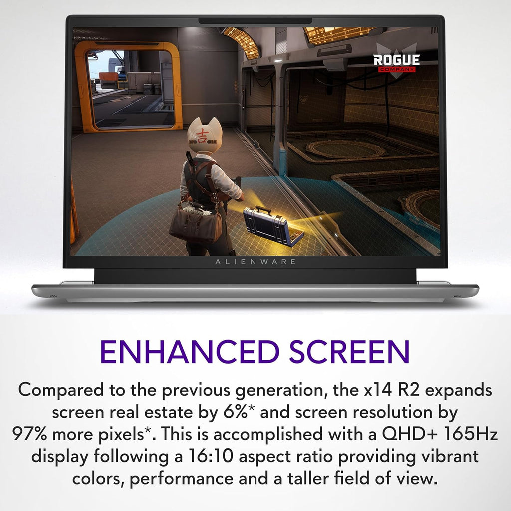 14" QHD+ 165Hz Gaming Laptop, Intel Core i7, NVIDIA GeForce RTX 4060 8GB, 32GB RAM, 1TB SSD, Lunar Silver U707462