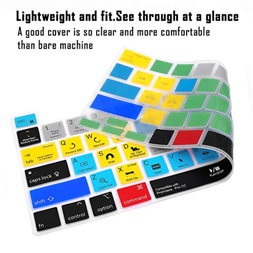 English Silicone Hotkey Keyboard Cover for MacBook Pro 16 inch T7145