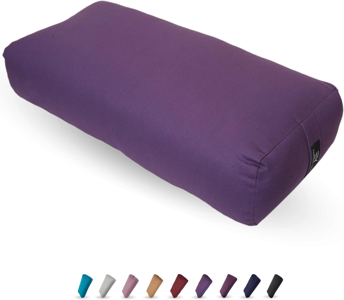 Plum Rectangular Yoga Bolster and Yoga Strap Set Q514
